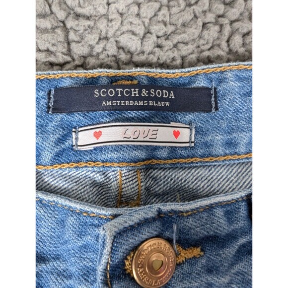 Scotch & Soda Jeans Womens 27/32 Bandit Boyfriend Blue Color Block Cotton Pins - Picture 9 of 15